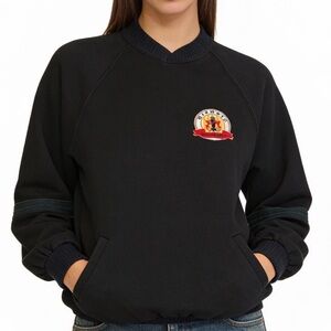 GIORGIO BEVERLY HILLS Vintage Black Crest Logo Crewneck Sweatshirt
